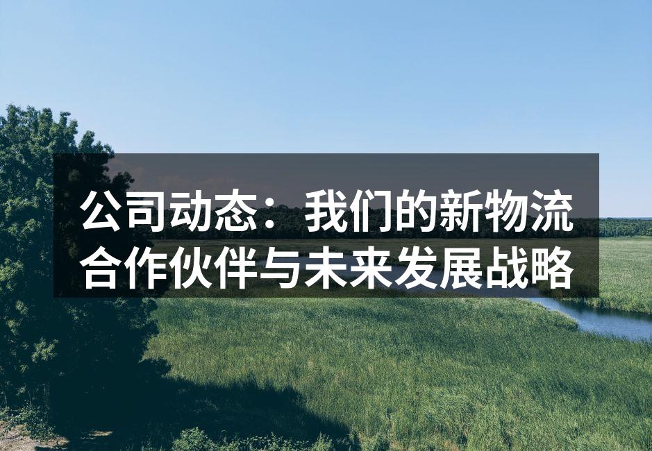 新物流合作伙伴的签约仪式